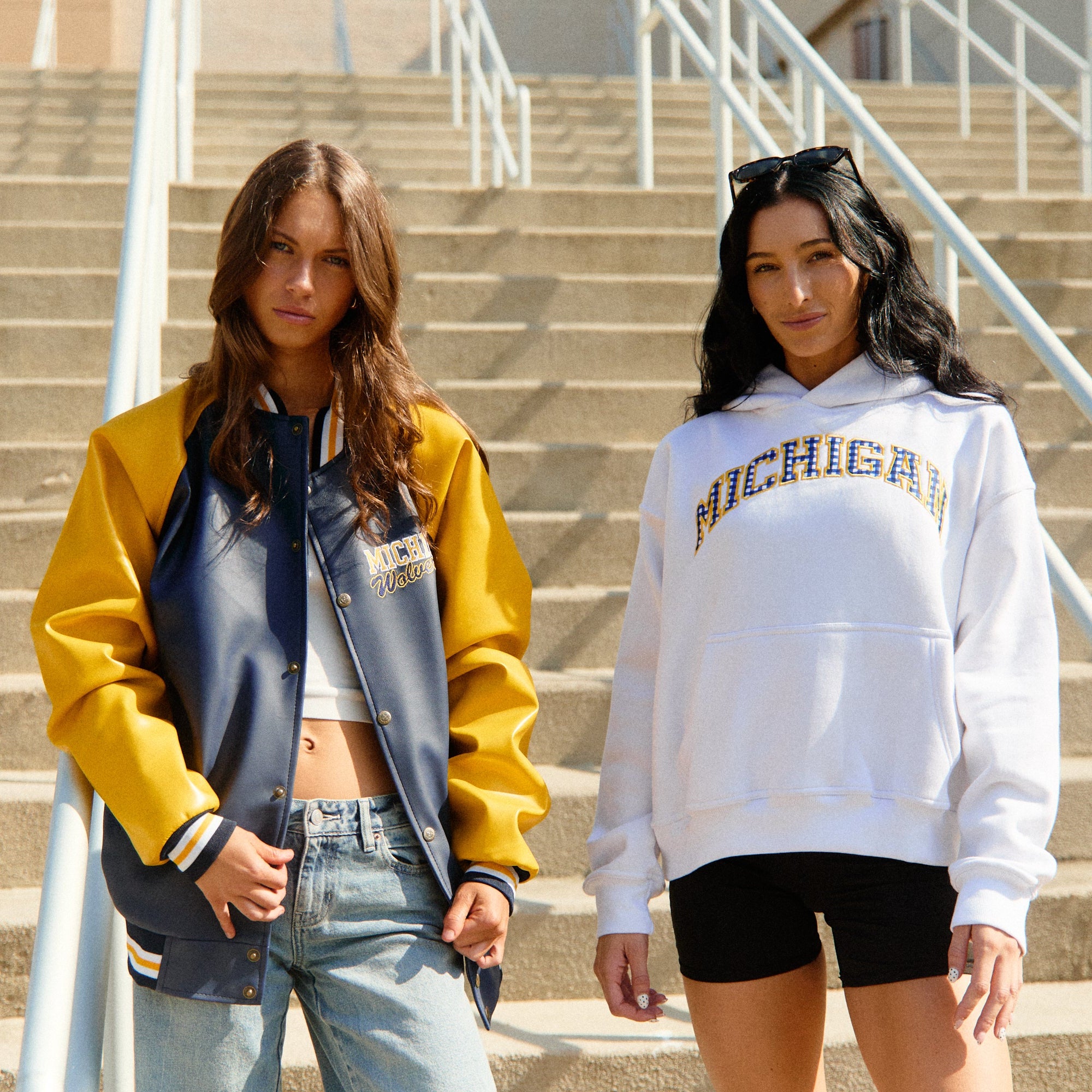 University of Michigan Gingham Hoodie