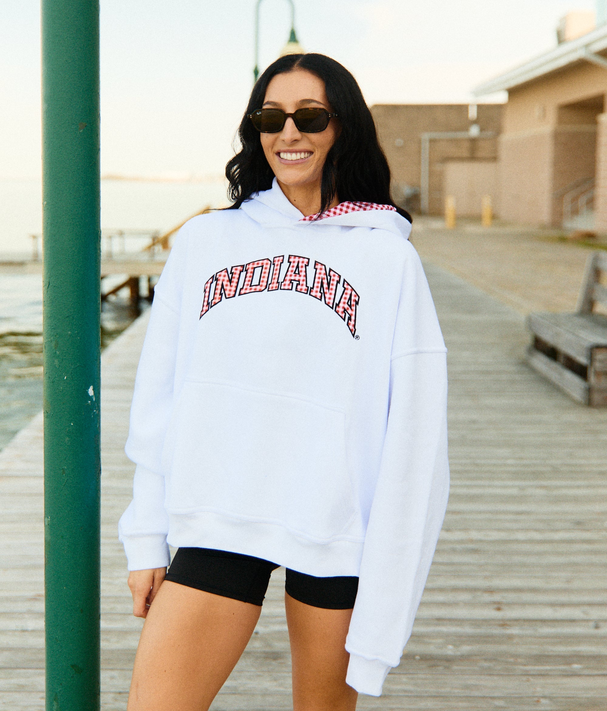 Indiana Gingham Hoodie