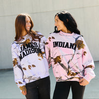 JMU Lavender Camo Mock Neck Sweatshirt