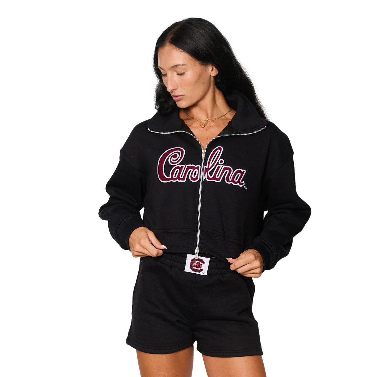 South Carolina Gamecocks Zip Up Mock Neck Sweatshirt