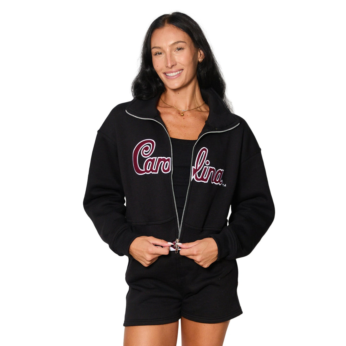 South Carolina Gamecocks Zip Up Mock Neck Sweatshirt