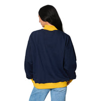 University of Michigan Two Tone Game Day Mock Neck Sweatshirt