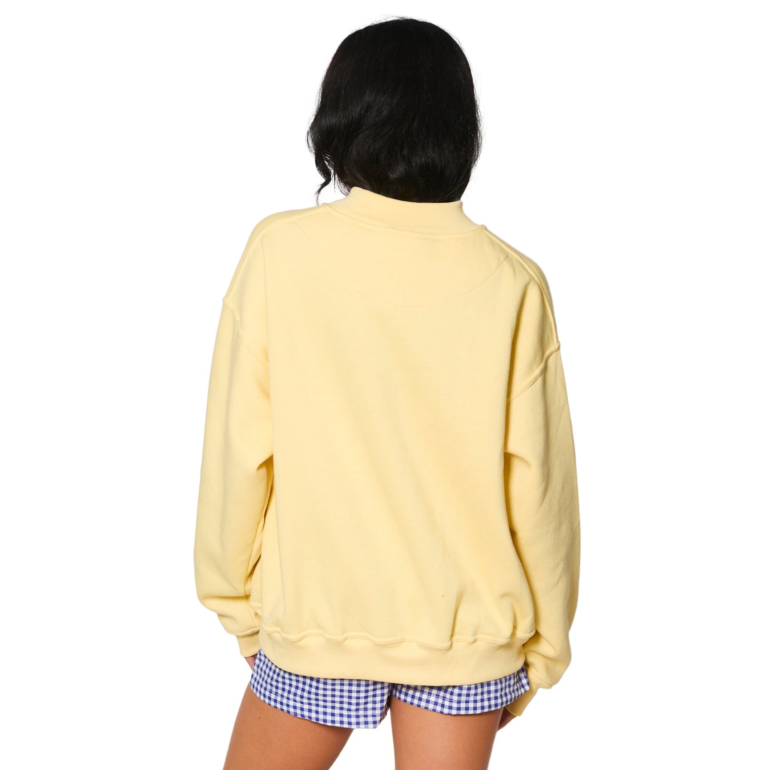 University of Michigan Butter Yellow Mock Neck Sweatshirt