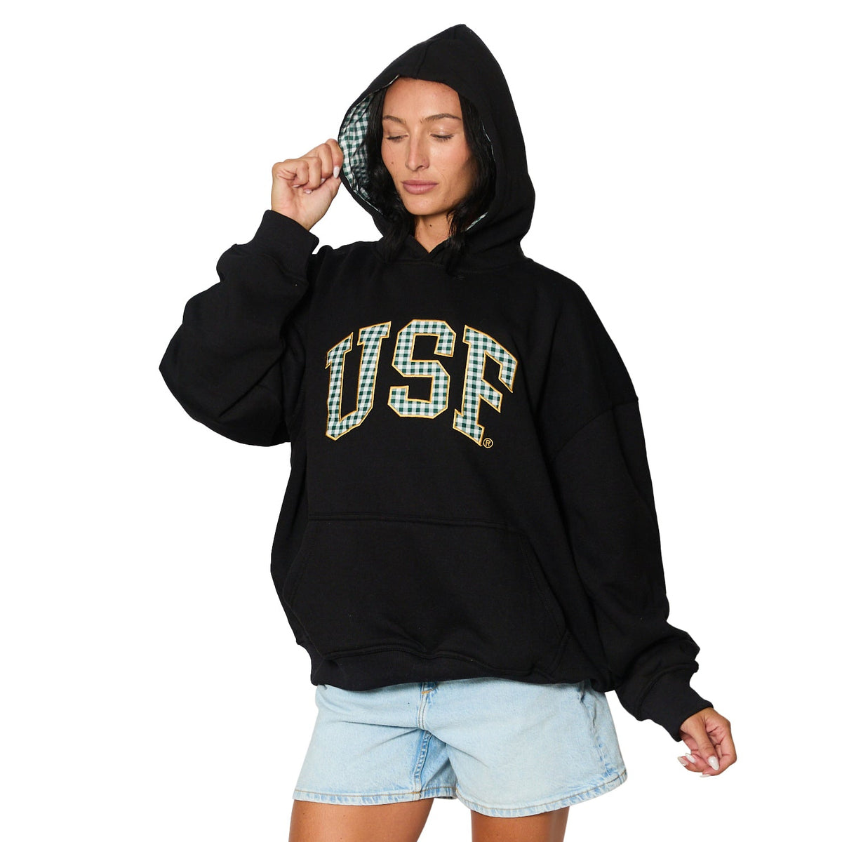 USF Gingham Hoodie