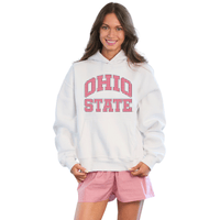 Ohio State OSU Buckeyes White Gingham Hoodie