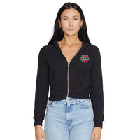WashU Waffle Knit Zip Up Hoodie