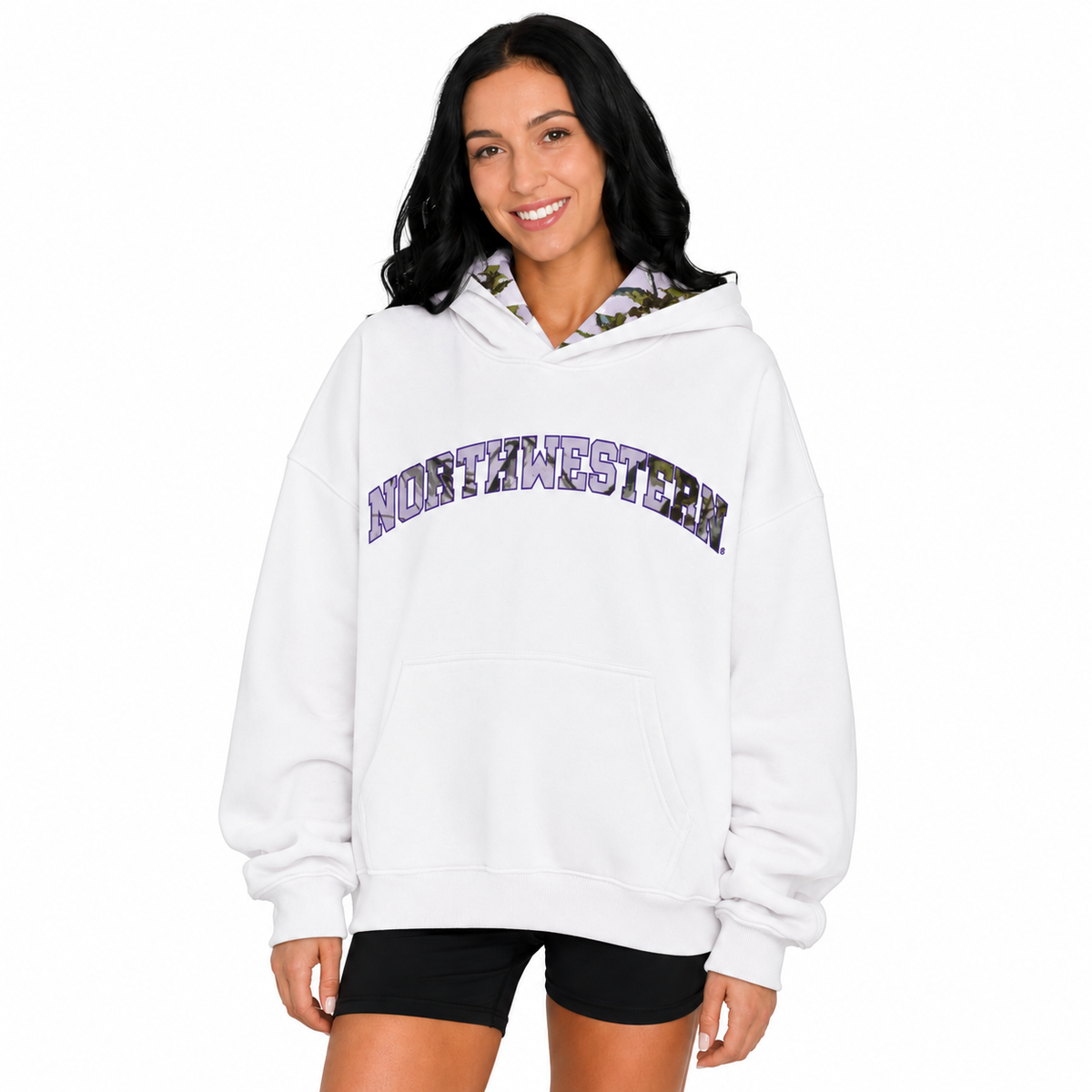 Northwestern Lavender Camo Hoodie
