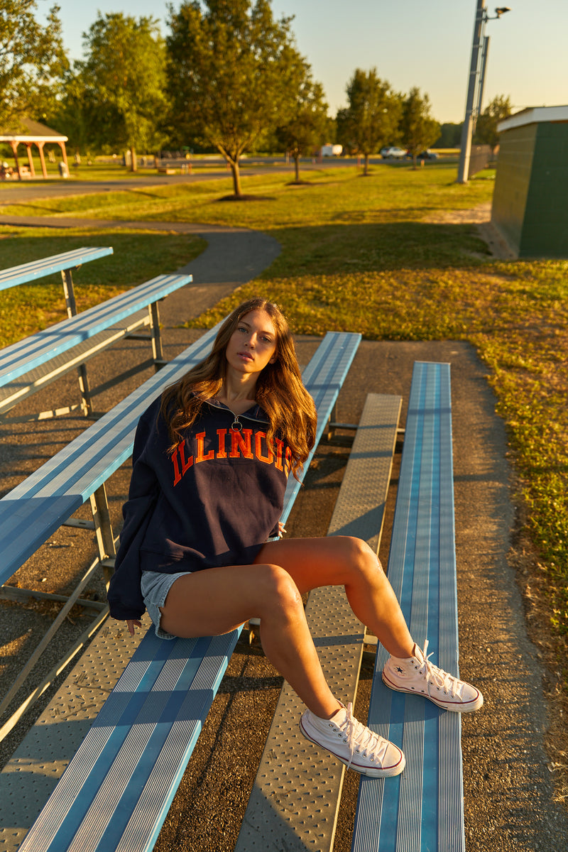 Illinois Fighting Illini Quarter Zip Sweatshirt