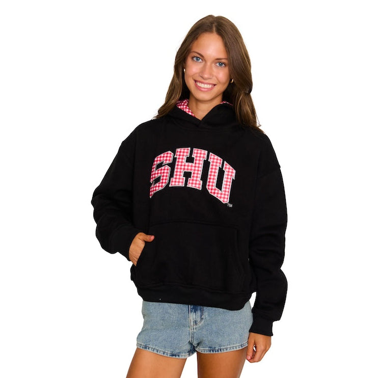Sacred Heart Pioneers Gingham Hoodie