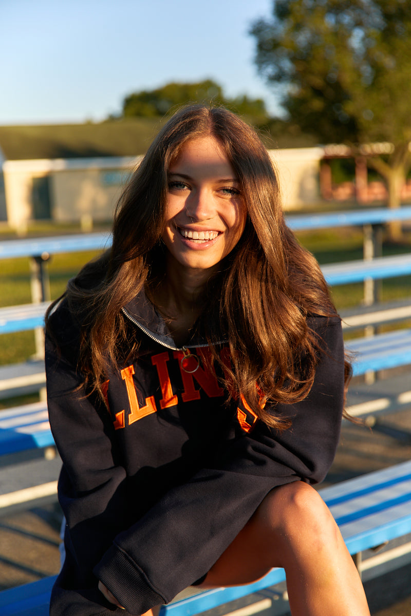 Illinois Fighting Illini Quarter Zip Sweatshirt