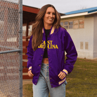 ECU Pirates Satin Letterman Bomber Jacket
