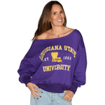 LSU Off the Shoulder Sweatshirt