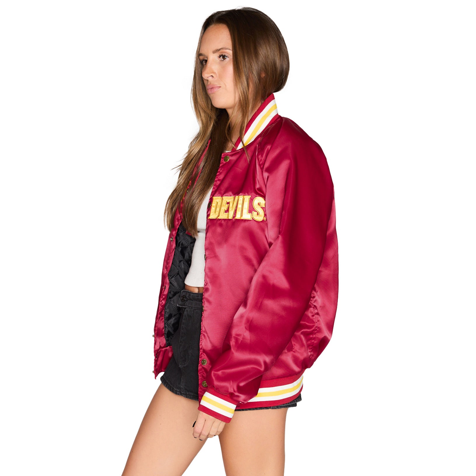 Varsity Bomber Asu Letterman Jacket Arizona State ASU Satin