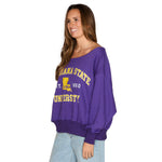 LSU Off the Shoulder Sweatshirt