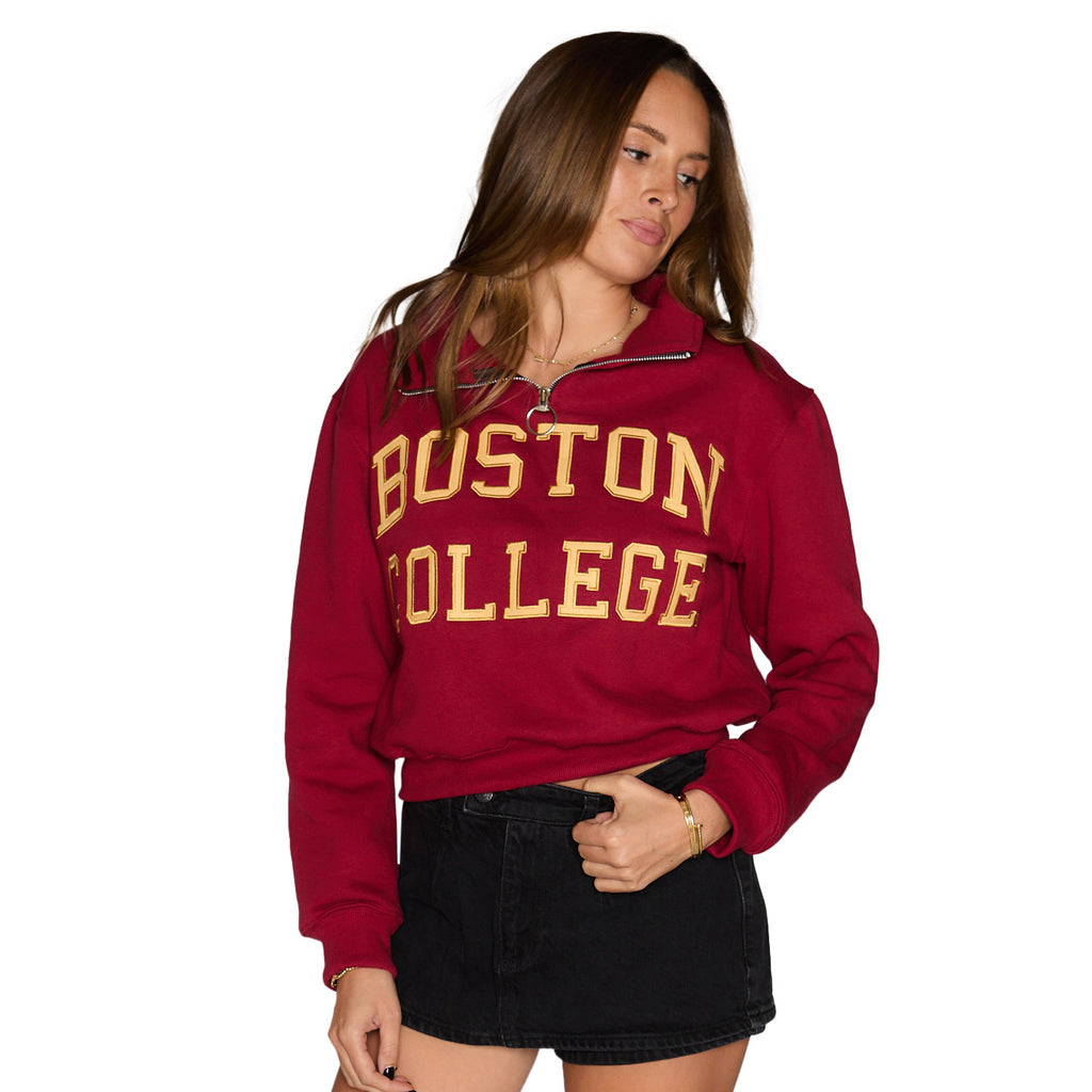 Boston College Quarter Zip Sweatshirt – lojobands