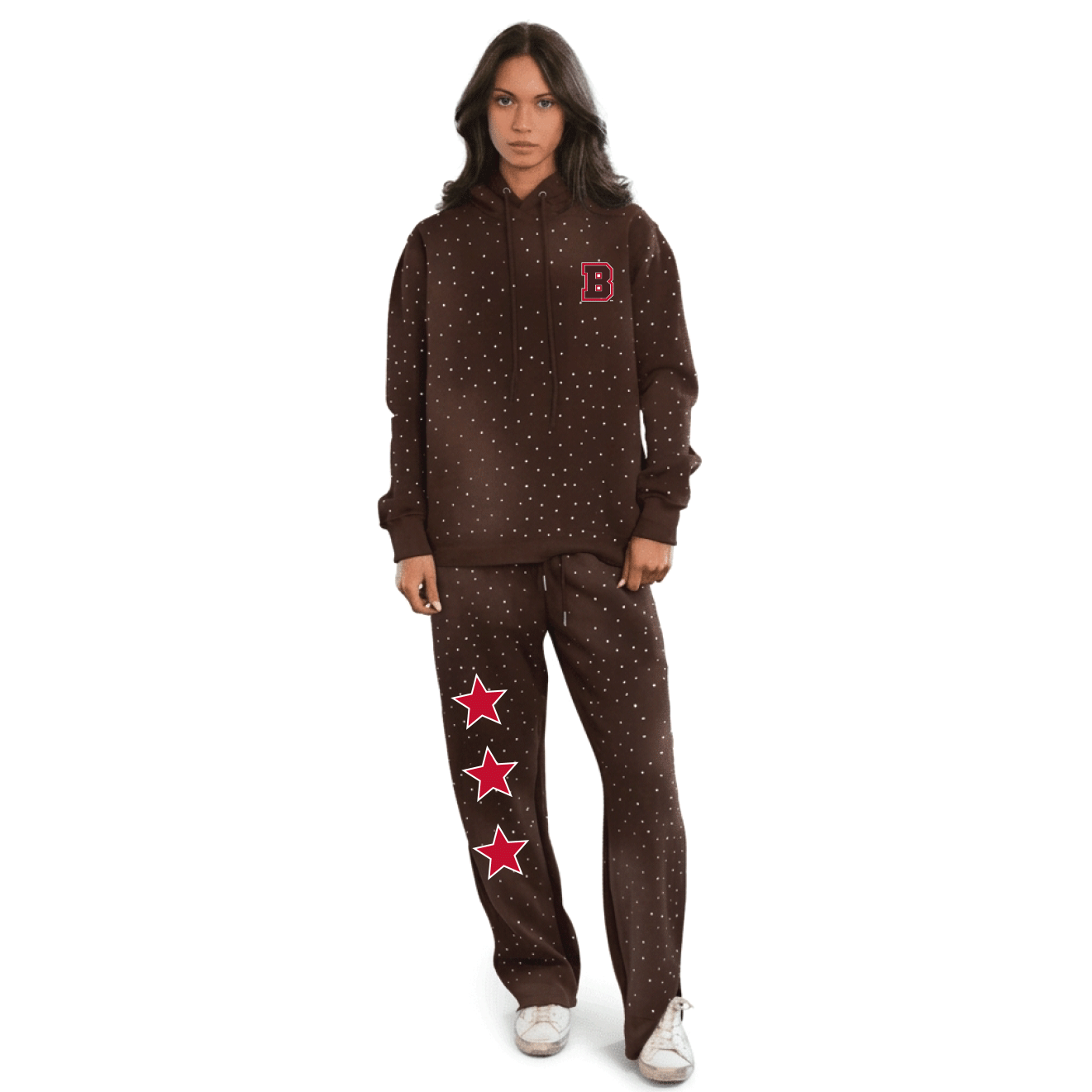 Brown University Faded Rhinestone Sweat Set