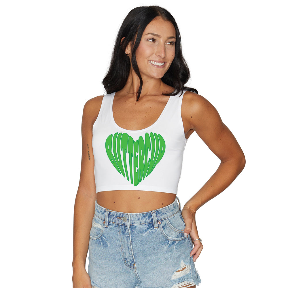 Buttercup White Crop Tank Top