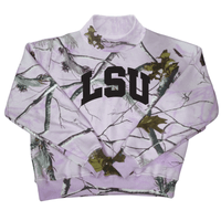 LSU Lavender Camo Mock Neck Sweatshirt