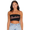 College of Charleston Black Bandeau Top