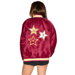 Arizona State ASU Satin Letterman Bomber Jacket