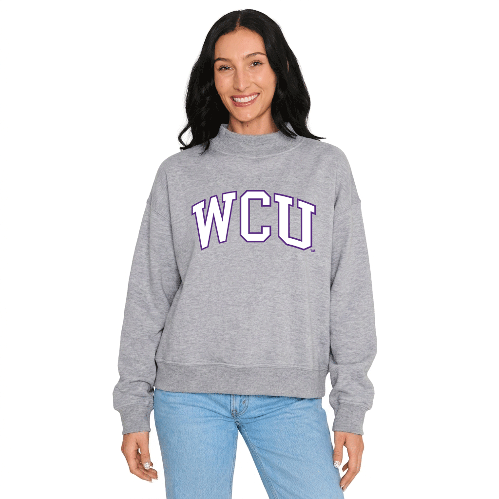 West Chester Gray Mock Neck Sweatshirt