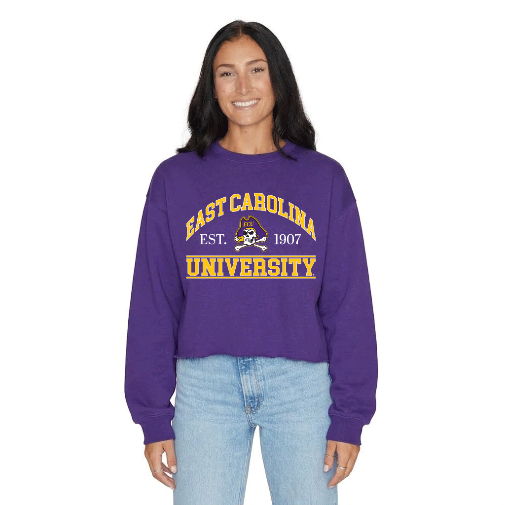 ECU Pirates Purple Crewneck