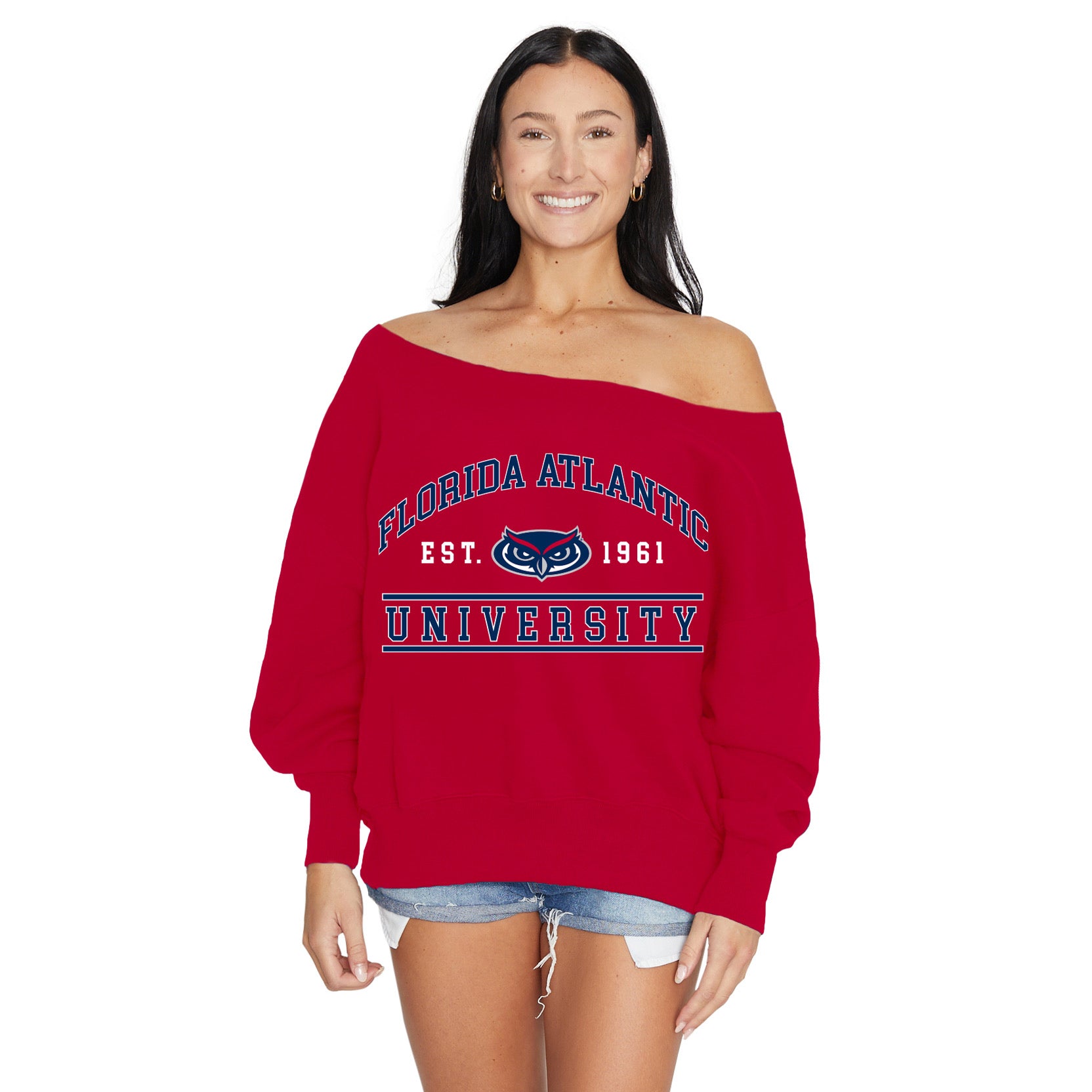Florida Atlantic Owls Off the Shoulder Sweatshirt – lojobands