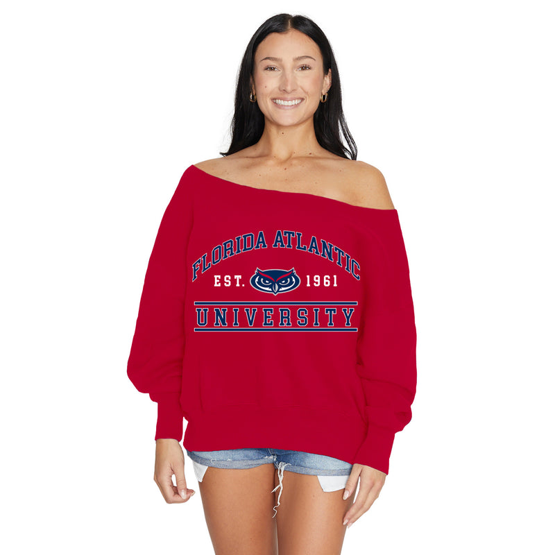 Florida Atlantic Owls Off the Shoulder Sweatshirt