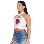 Fresno State White Multi Way Bandeau Top