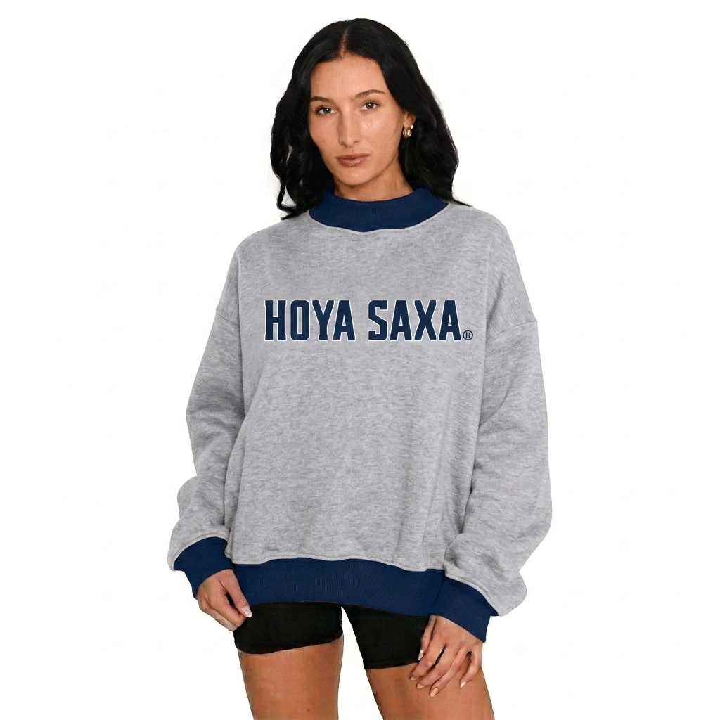 Georgetown Two Tone Mock Neck Sweatshirt