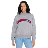 American University Mock Neck Sweatshirt