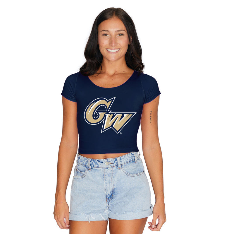 George Washington University Navy Babydoll Tee