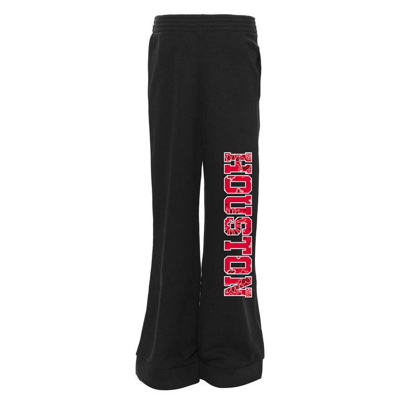 University of Houston Bandana Flare Black Sweatpants