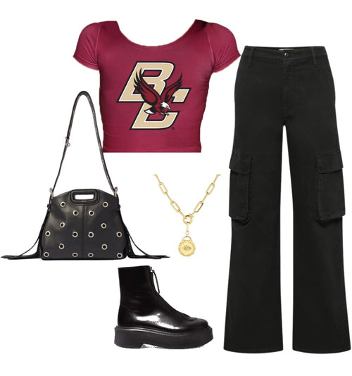 Boston College Maroon Babydoll Tee