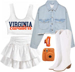 Virginia Cavaliers Cursive Crop Tank Top