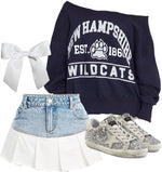 New Hampshire Wildcats Off the Shoulder Sweatshirt