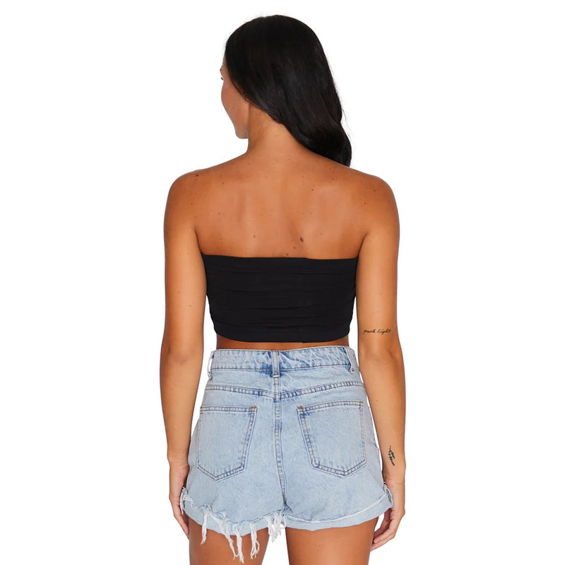 Stephen F. Austin SFA Black Bandeau Top