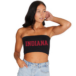 Indiana Hoosiers Black Bandeau Top