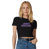 JMU Black Embroidered Baby Tee