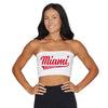 Miami University White Bandeau Top