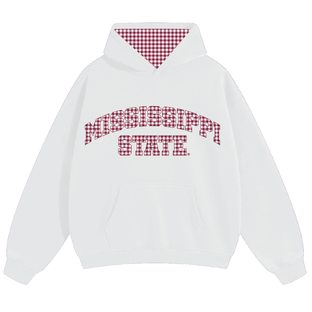 Mississippi State Gingham Hoodie