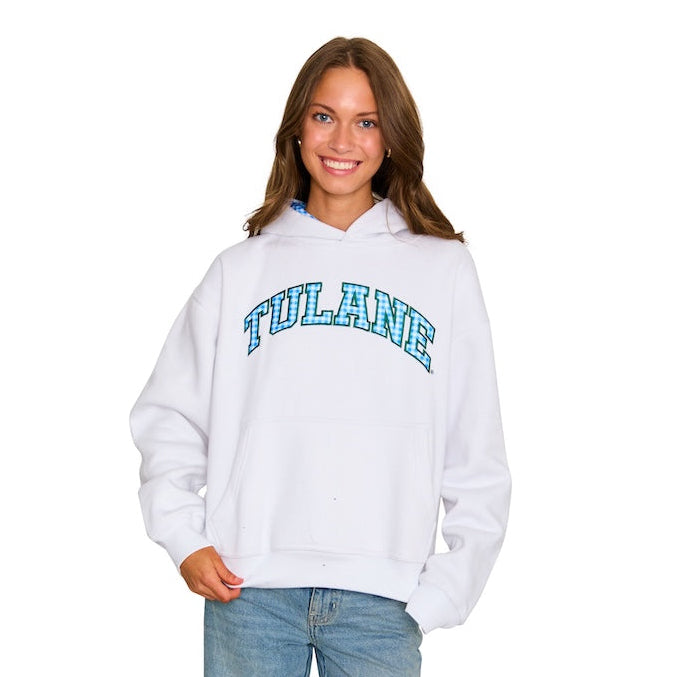 Tulane Gingham Hoodie