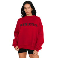 Northeastern Red Mock Neck Sweatshirt