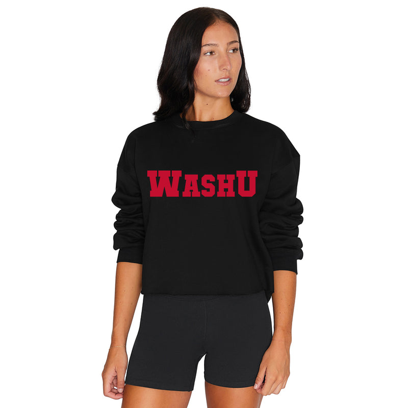 WashU Black Collegiate Crewneck