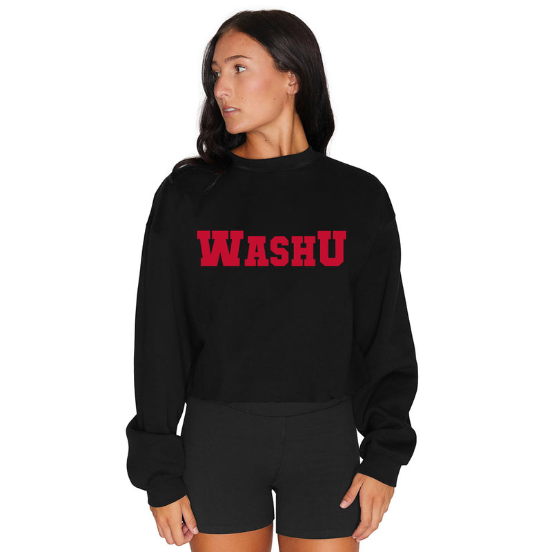 WashU Black Collegiate Crewneck