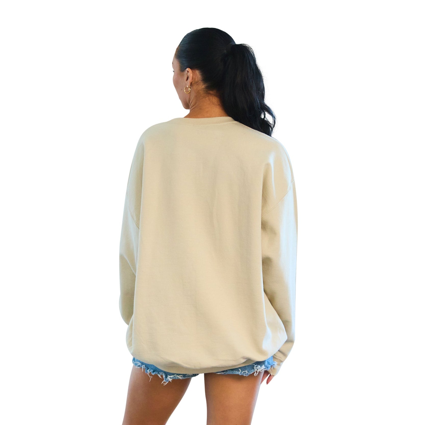 Maryland Terps Embroidered Taupe Crewneck