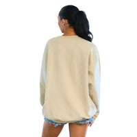 University of Michigan Embroidered Taupe Crewneck