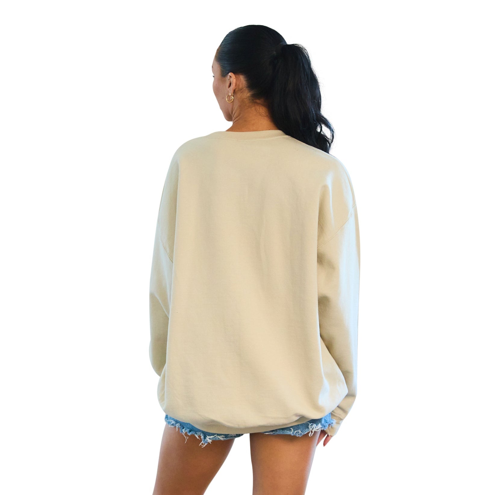 LSU Embroidered Taupe Crewneck
