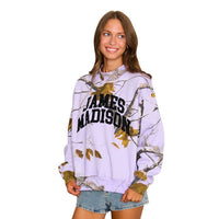 JMU Lavender Camo Mock Neck Sweatshirt