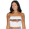 Oklahoma State Cursive White Tube Top